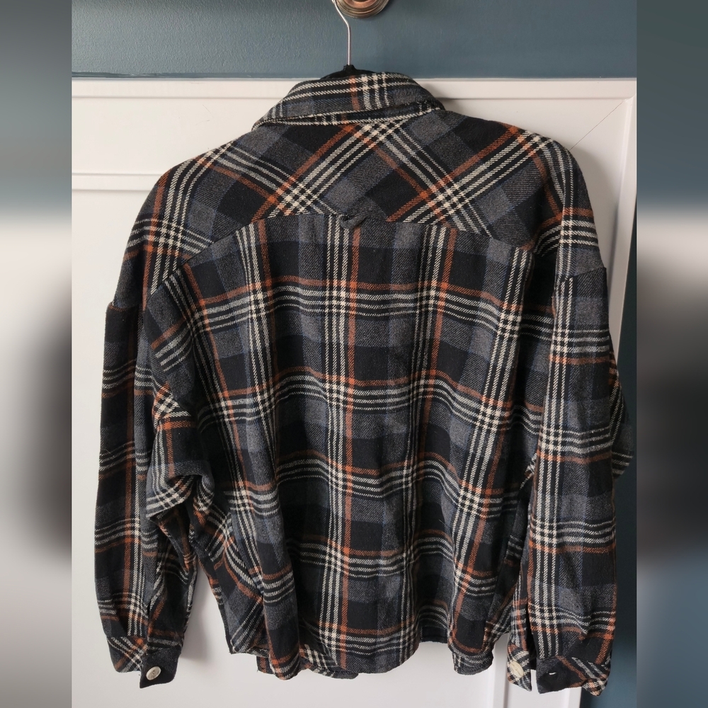 Plaid Button Down Shirt - Navy and White - Picture 4 of 4